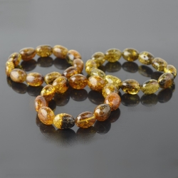 Olive green Baltic amber bracelet